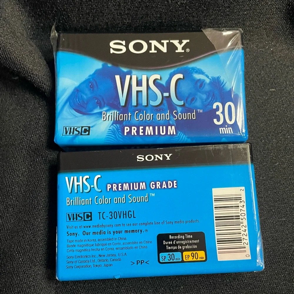 Sony VHS-C Premium Tapes TC-30VHGL (x 2)